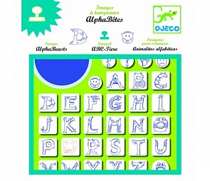 Набор штампов Алфавит (Djeco, 08918k)